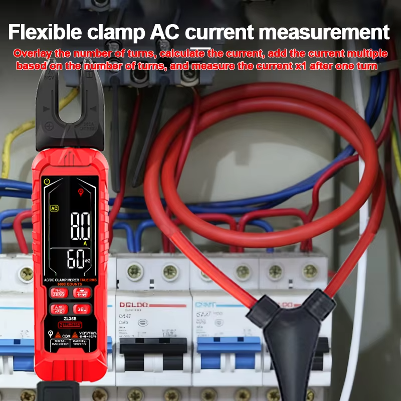 Ampere Digital ZL35B Rechargeable Clamp Multimeter High Precision Portable Ammeter Resistance Temperature Frequency 200A