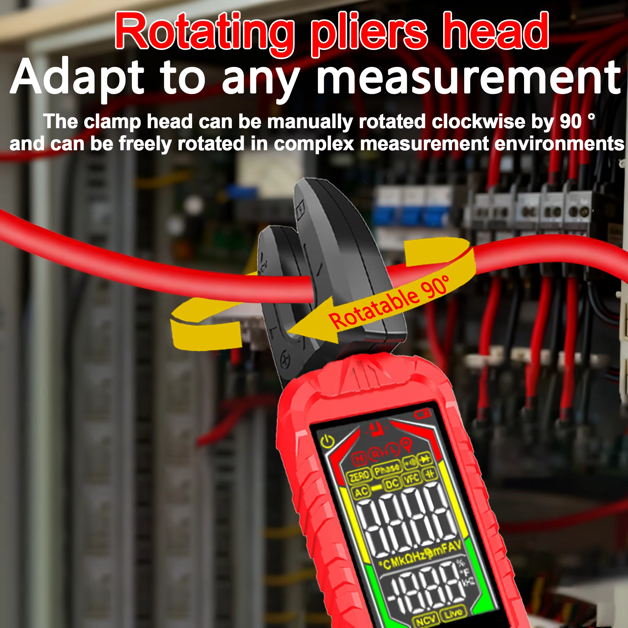 Ampere Digital ZL35B Rechargeable Clamp Multimeter High Precision Portable Ammeter Resistance Temperature Frequency 200A
