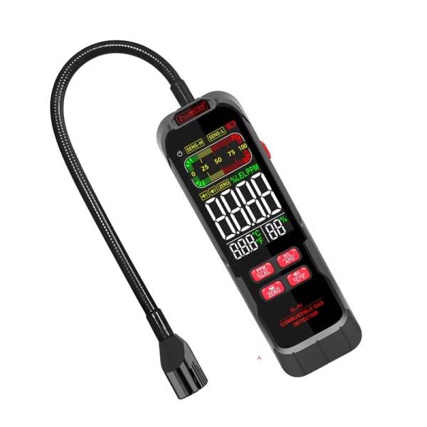 Portable Gas Leak Detector LED Display Sound Screen Alarm EX Certificate Detects Combustible Flammable Natural Methane CO Gas