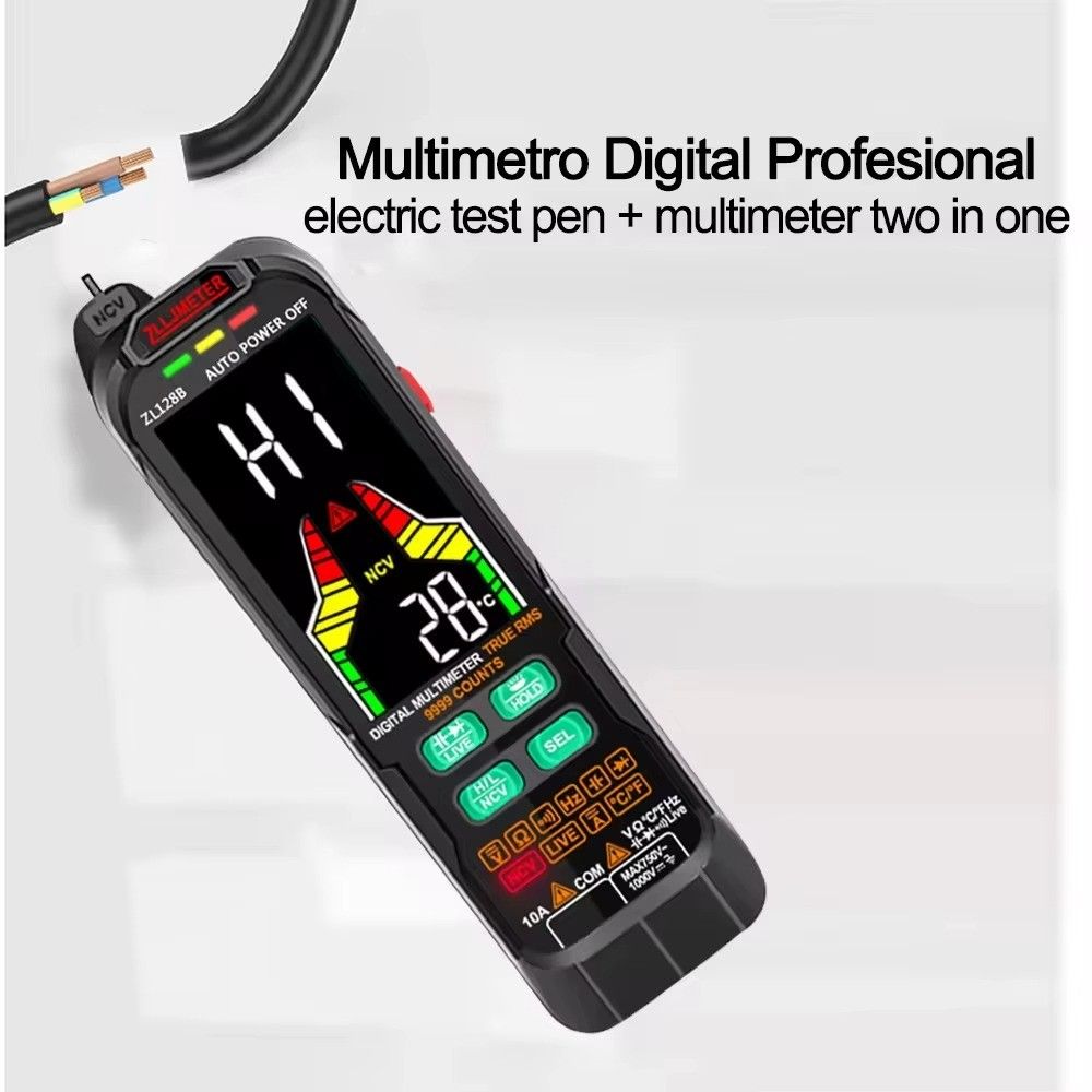 USB Charging Smart Digital Multimeter Factory Price AC DC Current Voltage Detector Pen with Capacitance Temp Auto Feature