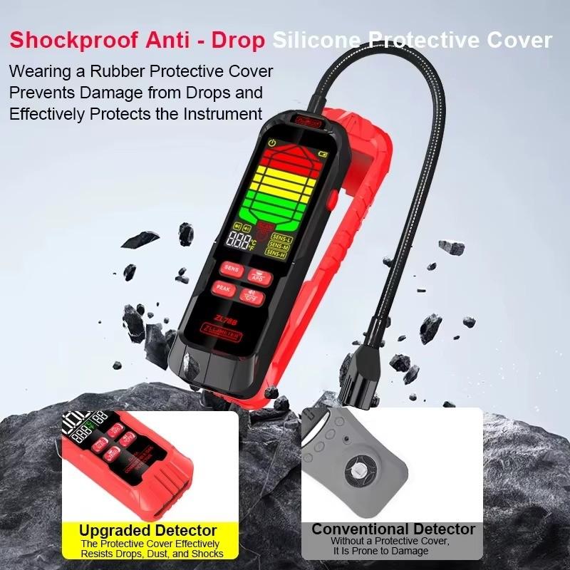 ZLLJMETER ZL78A Refrigerant Gas Leak Detector 0-1000PPM Air Conditioning HVAC Systems USB Rechargeable Diffusion Type Gases