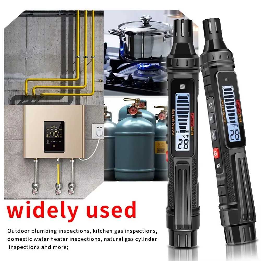 Highly Sensitive Pen-Style Combustible Gas Leak Detector Small Handheld 50~1000PPM Flammable Gas Analyzers